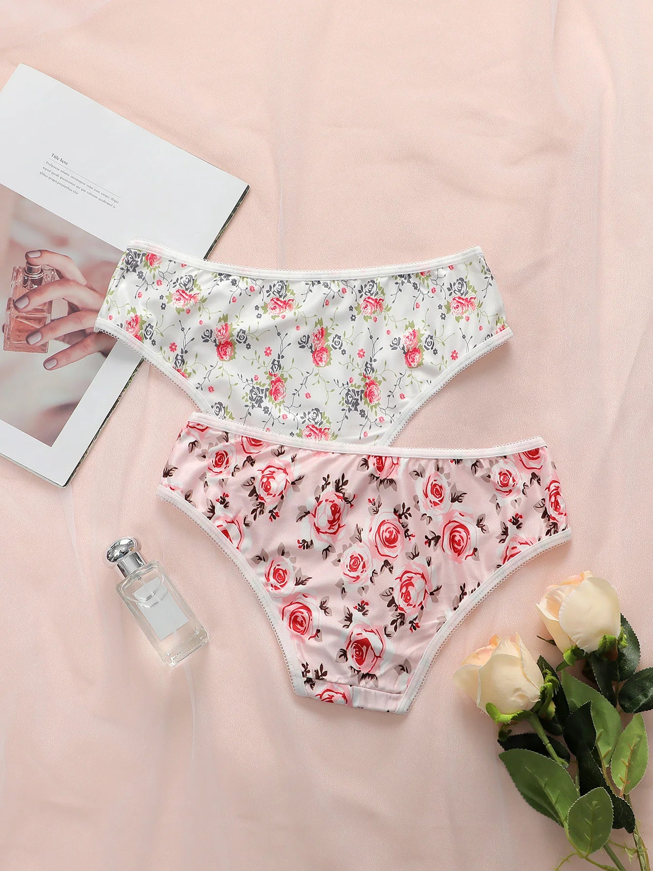 Culotte floraux brodés sexy pour femmes