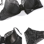 Ensemble soutien-gorge et culotte taille haute pour femmes