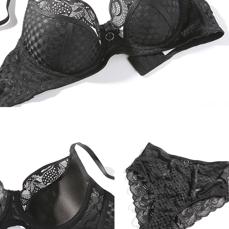 Ensemble soutien-gorge et culotte taille haute pour femmes
