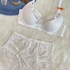 Ensemble soutien-gorge et culotte taille haute pour femmes